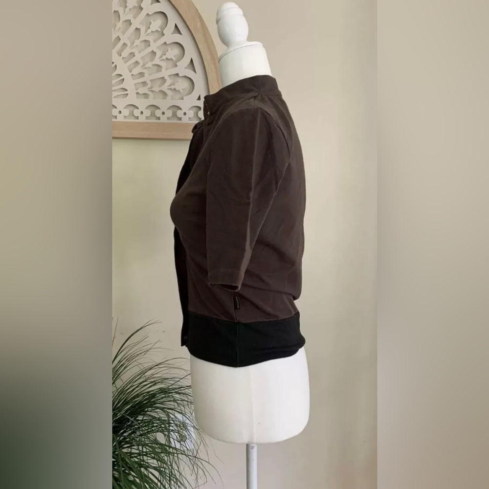 Moncler Full zip fitted top mock neck made Italy size small - Picture 4 of 13